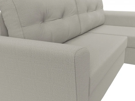 Диван угловой Амстердам Лайт правый угол (Бежевый/Рогожка) Лига Диванов арт.121167