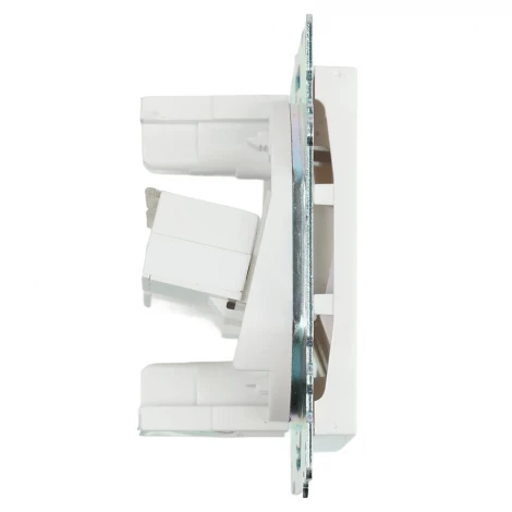 Розетка Ethernet RJ-45 двойная (белый) Stekker Катрин 50003