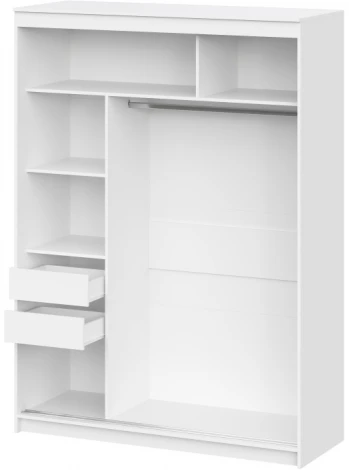 Шкаф-купе Woodville Лайн 1.6 белый текстурный 538140