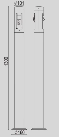 Наземный светильник Oasis Light Column W6142-1-1300