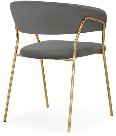 Стул Woodville на металлокаркасе Kamelia 1 dark gray / gold 15470