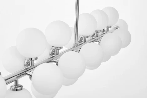 Потолочная люстра на штанге Lumina Deco Marsiada LDP 6033-24 CHR (220V, шарики, молекулы)