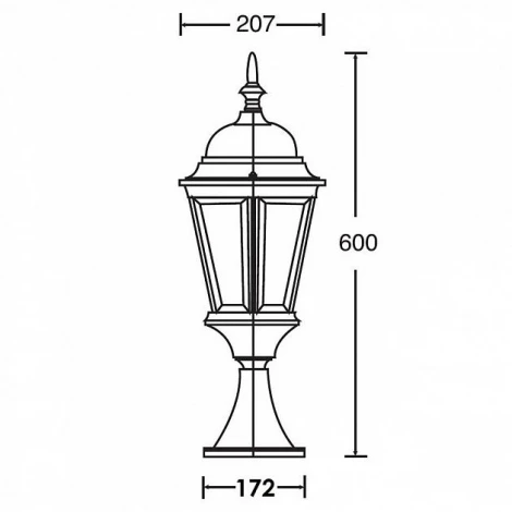 Наземный фонарь Oasis Light 91404L Gb (220V, IP44)