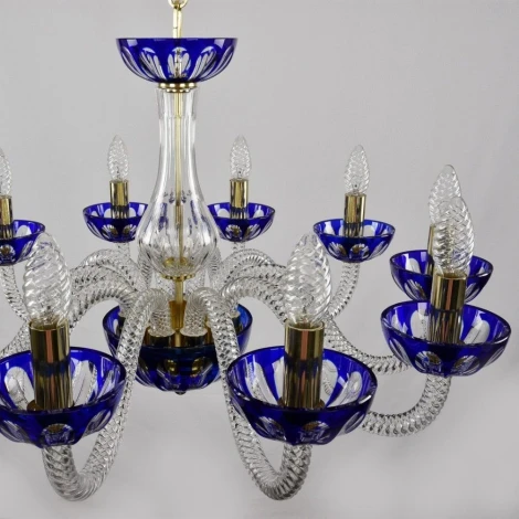 Подвесная люстра Bohemia 1308 1308/10/240 G Cl/Clear-Blue/H-1H