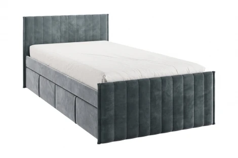 Кровать с ящиками Твикс 90х200 см Mebelson (ДСП,Велюр/Графит) арт.171565,2171