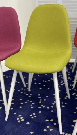 Обеденный стул M-City CASSIOPEIA G064-14 салатовый, ткань/ белый каркас