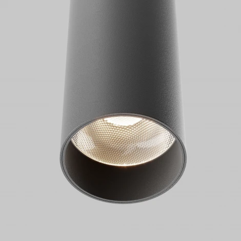 Арматура из металла. Встроенный LED-источник света утоплен в корпусе. Maytoni Technical P072PL-L12B4K-1 Focus LED (220V, на проводе, круглые)