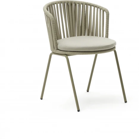 Saconca Садовый стул из шнура и стали с бежевой окраской La Forma (ex Julia Grup) арт.157205