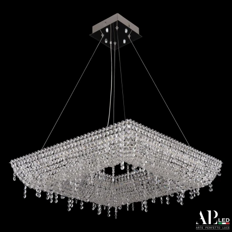 Подвесная люстра светодиодная APL LED Sicilia SH503.0.60.B.Ni.4000 (220V, хрусталь, на тросе)