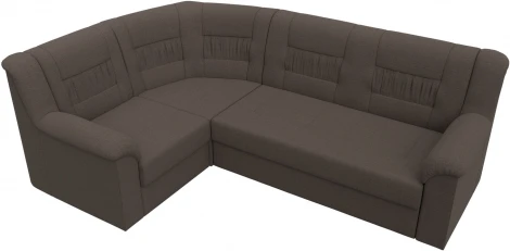 Диван угловой Карелия левый угол (Коричневый/Рогожка) Лига Диванов арт.122830L