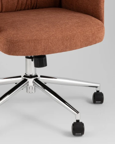 Кресло офисное TopChairs Neoma терракотовый ткань УТ000041774