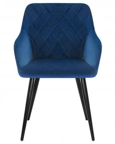 Стул обеденный ROBERT (черные матовые ножки, велюр V108-67 Тёмно-синий)