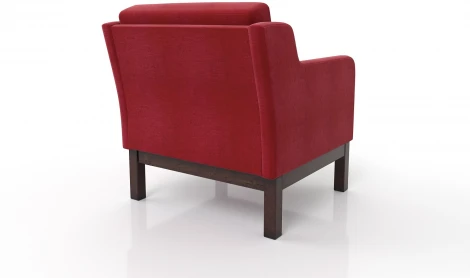Кресло Arsko Айверс венге красный шенилл