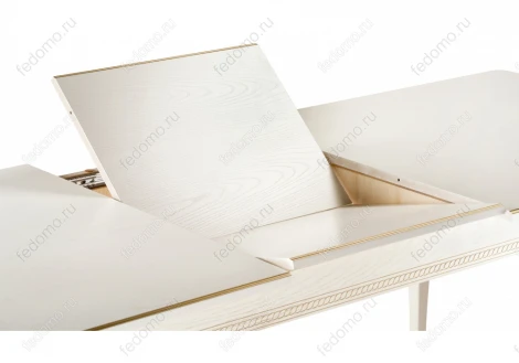 Стол Woodville Балмет молочный / золото 483908