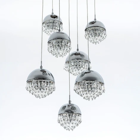 Подвесной светильник светодиодный хрустальный с регулировкой цветовой температуры Modelux MODELUX ML.2210.7 CR