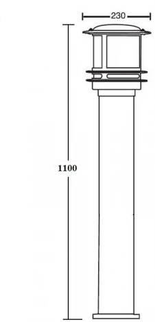 Наземный фонарь Oasis Light TOKIO 68340 Bl opal (220V, фонарь, IP44)