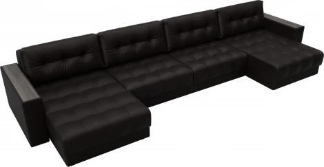 Диван П-образный с декором Лига-049 НПБ Лонг Лига Диванов (Экокожа) арт.128569