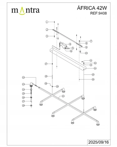 Подвесной светильник светодиодный Mantra Africa 9408