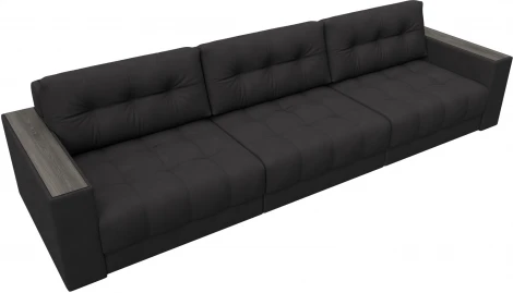 Диван прямой с декором Лига-049 НПБ Лонг Лига Диванов (Замша) арт.128444