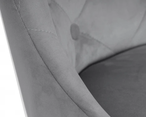 Стул барный DOBRIN JOSEPH BLACK (серый велюр (MJ9-75)) 5021_BlackBase-LM BLACK, цвет сиденья серый (MJ9-75), основания черный