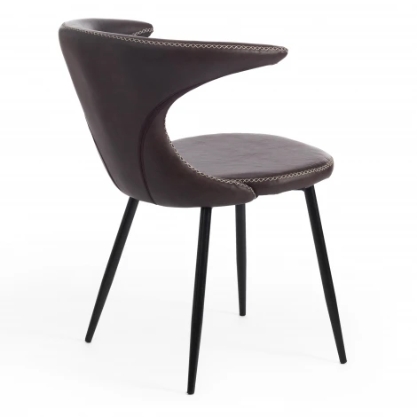 Стул FLAIR (mod. 9020) коричневый 1/черный (экокожа/металл)