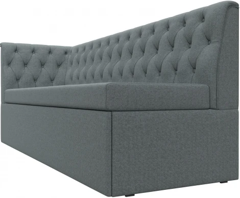 Диван кухонный Маркиз с углом слева (Серый/Рогожка) Лига Диванов арт.122442L