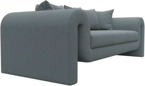 Диван прямой Волна (Серый/Рогожка) Лига Диванов арт.124036