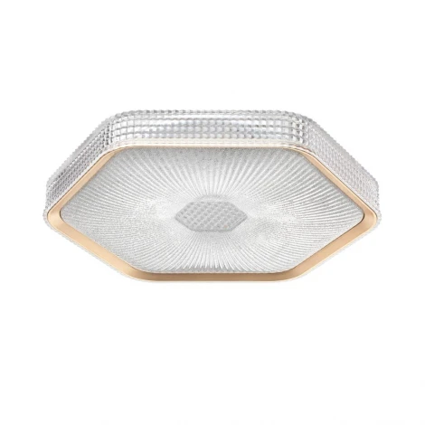 Потолочный светильник светодиодный Sonex Sparks 7746/48L металл/пластик/прозрачный/золотистый LED 48Вт 3000-4000-6000K IP20 пульт ДУ