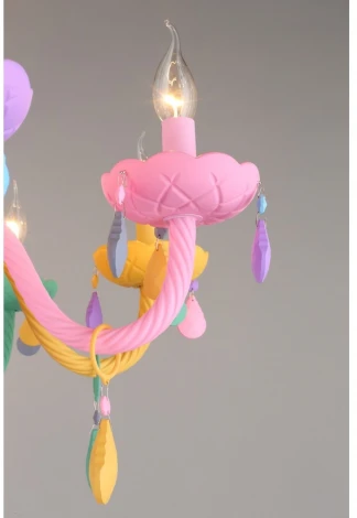 Подвесная люстра Omnilux Cavaglia OML-65803-08 (для детской, 220V, подсвечник, свеча, для девочки)