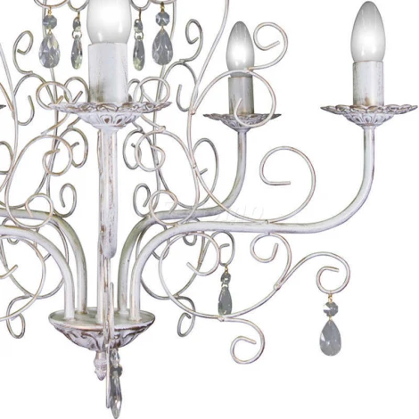 Люстра подвесная Day&Night, 5 ламп, белый с золотом и прозрачным