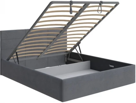 PROxSON Кровать Vector с бельевым ящиком (Ткань: Велюр Ultra Мокрый асфальт) 90x200