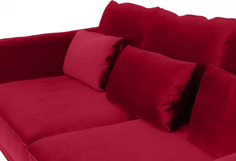 Диван Amsterdam трехместный ОГОГО (арт.583333), (Ткань/Красный)