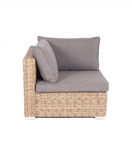 Модуль диванный угловой с подушками, цвет соломенный (гиацинт) 4SIS Лунго YH-C1031W-TW