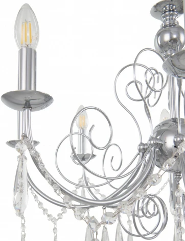 Подвесная люстра Arte Milano AM345620 345620/8 CR (220V, подвески, на цепи, подсвечник, свеча)