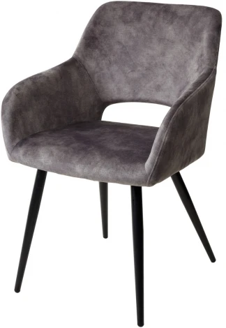 Стул M-City ALLY VBP-202 античный темно-серый/ черный каркас