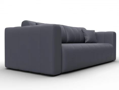 Диван прямой Лига-062 НПБ (ДСП,Фанера,ХДФ/Пластик/Экокожа/Серый) Лига Диванов 130274