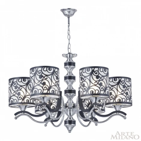 Подвесная люстра Arte Milano Florentia-4957 304957/6 Bk/Ni (220V, на цепи)
