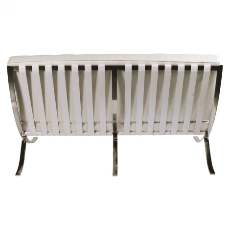 Диван Barcelona Style Loveseat Sofa Белая кожа