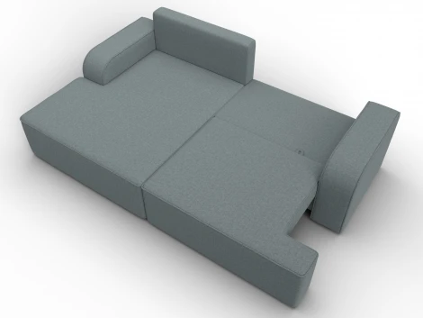 Диван угловой Лига-120 угол левый (ДСП,Брус,Фанера,ЛДС,Рогожка/Серый) Лига Диванов 137285L