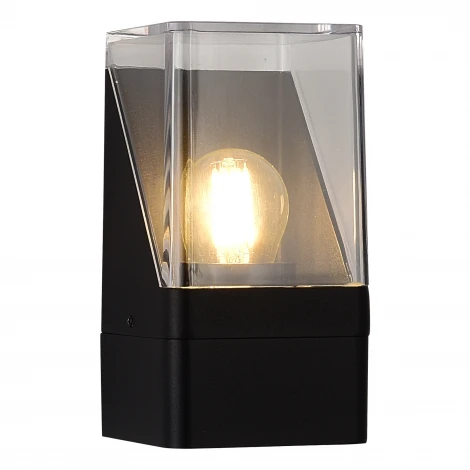 Настенный уличный светильник ST Luce Slide SL9016.401.01 черный/черный E27 1*15W