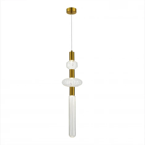 Подвесной светильник ST Luce Tacche SL6117.203.03 Латунь/Золотой, Прозрачный LED 3*3W 3000K (220V, на проводе)