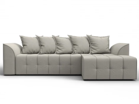 Диван угловой Лига-113 угол правый (ДСП,Рогожка/Бежевый) Лига Диванов 136702