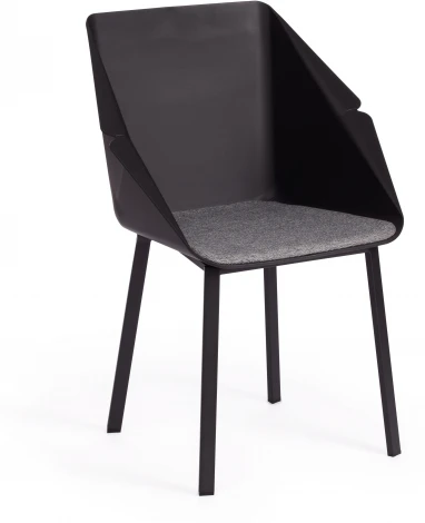 Обеденный стул Tetchair DORO (Пластик,Металл,Ткань /Серый,Черный)