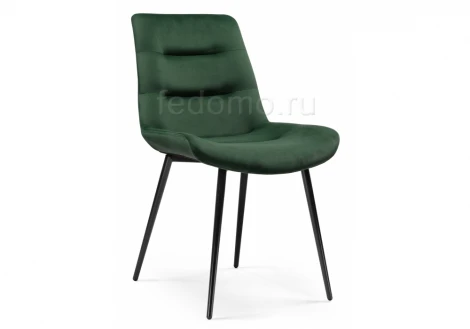 Стул на металлокаркасе Орди изумрудный / черный глянец
