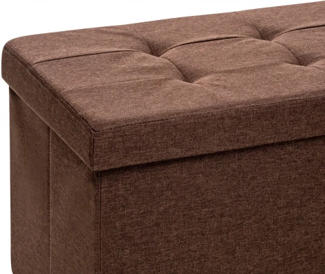 Пуф Леда складной с крышкой, лен Коричневый Leset