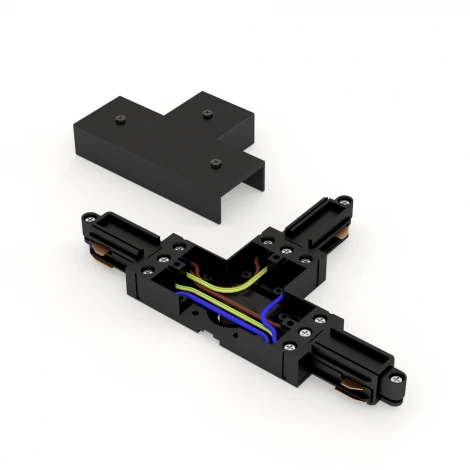 Коннектор Т-образный для трека Black RAUMBERG KTK1TBk (220V)