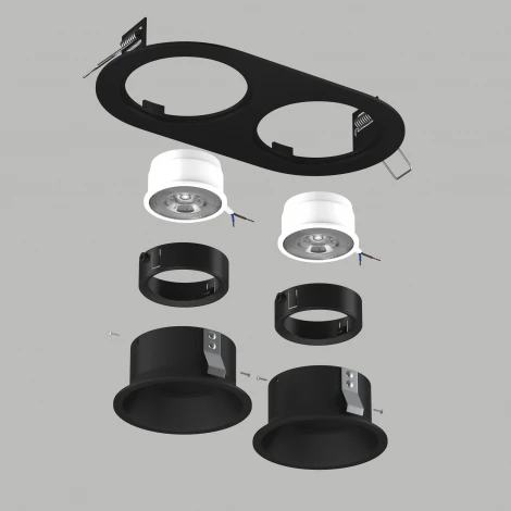 Встраиваемый светильник под LED модуль/ламп МR16 Lightstar Domino D6570707BMOD (220V)