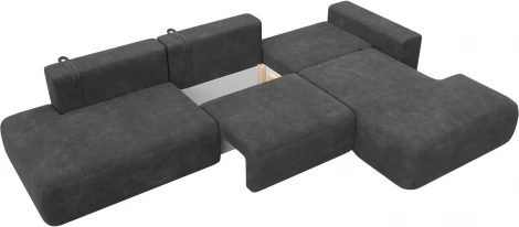 Диван угловой Лига-036 НПБ Модерн Лонг правый угол Лига Диванов (Велюр) арт.127745