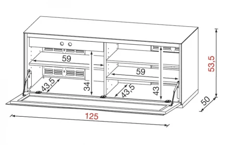 Тумба под телевизор MO 112 BI Munari