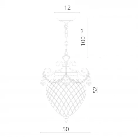 Подвесной светильник Divinare Reggia 1250/15 SP-3